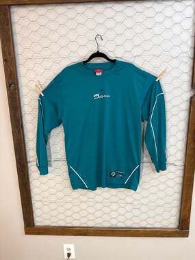 Vintage Miami Dolphins NFL Long Sleeve Crewneck Performance Shirt